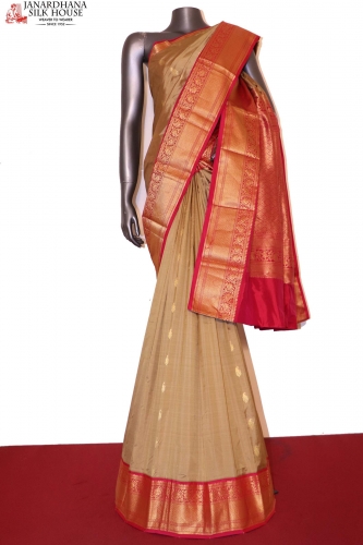 Grand Contrast Wedding Pure Silk Saree